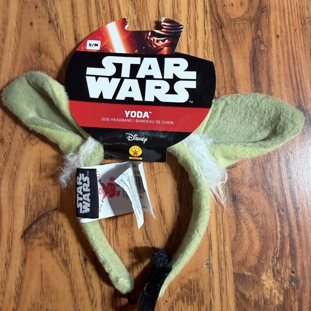 Star Wars Yoda and Princess Leia Dog Headband Set S/M Disney Rubies Pet Costume